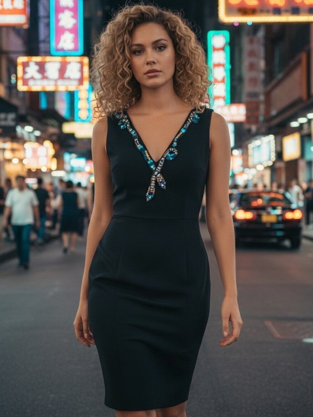 Boston Proper Black Embellished Dress – Size 2